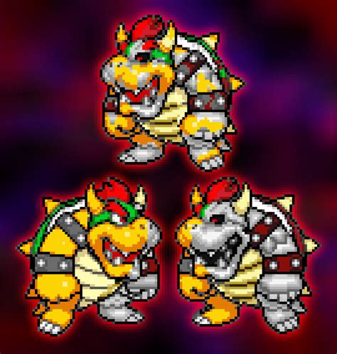 Bowser And Dry Bowser Poster By Pxlcobit On Deviantart