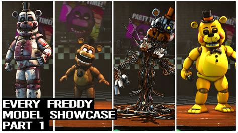 Every Freddy Model Showcase Part 1 Fnaf Sfm Youtube