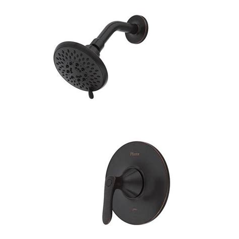 Pfister Weller Single Handle Shower Faucet Trim Kit In Tuscan Bronze Valve Not Included Lg89