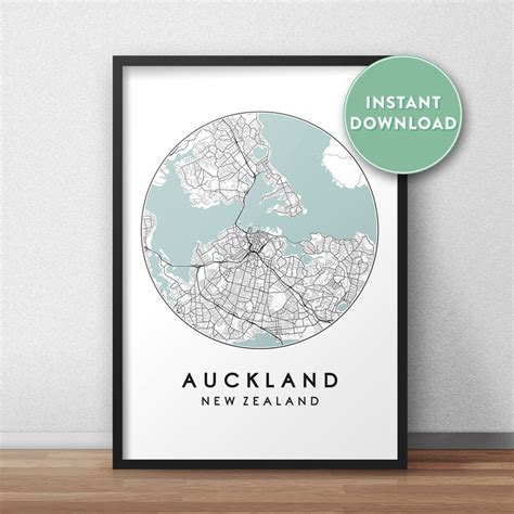 Auckland City Map Printable, Street Map Art, Auckland Map Print, City Map Wall Art, Auckland Map ...