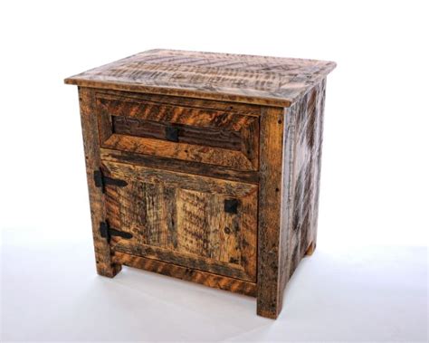 Nightstand Handcrafted From Reclaimed Barnwood By Mortise Tenon