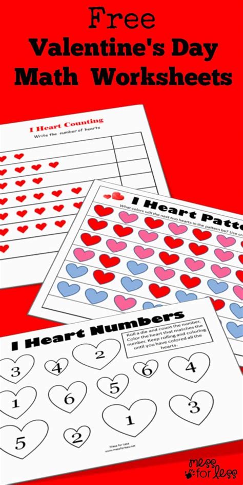 Free Valentine Worksheets For Kindergarten