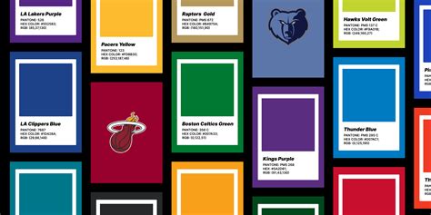 NBA Colors - NBA Team Colors Hex, Pantone, RGB, and CMYK