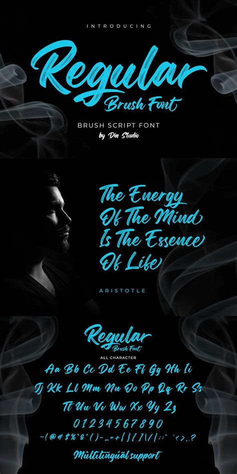 Regular Brush Elegant Brush Font Brush Font Brush Script Fonts