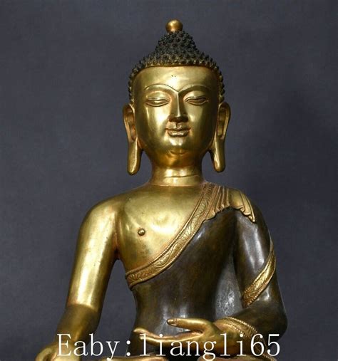 Buddhismus Bronze Gold Gilt Sakyamuni Shakyamuni Amitabha Buddha Statue