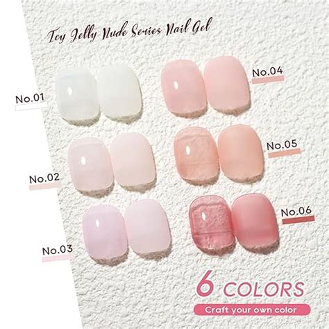 Conaumy Juego de esmaltes de uñas de gel 6 colores nude esmalte de gel natural transparente