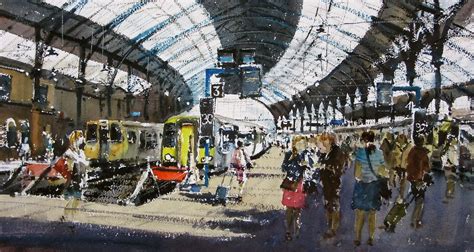 Railway Paintings Gerald Green Trippers And Trains Brighton Station