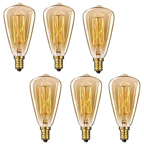 6pcs Lot Bulb Lamp Edison Reproduction 40 Watt E14 St48 Dimmable