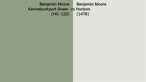 Benjamin Moore Kennebunkport Green Vs Horizon Side By Side Comparison