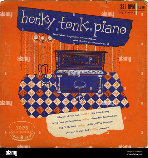 Honky Tonk Piano Vintage Vinyl Record Cover Stock Photo Alamy