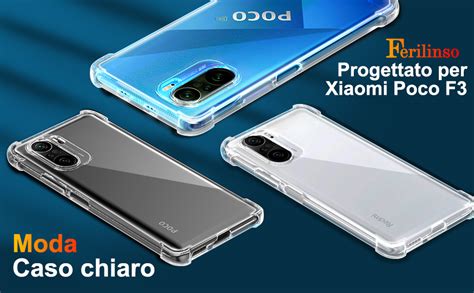 Ferilinso Cover Per Xiaomi Mi 11i 5G Poco F3 2 Pezzi Pellicola