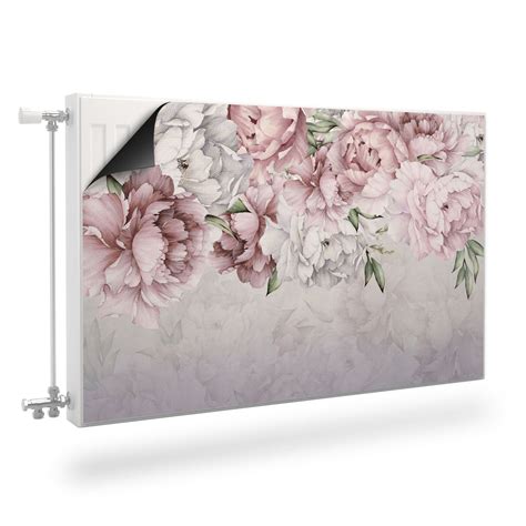 Maskownica Magnetyczna Na Grzejnik Peonie Piwonie Beton Retro 100Cm X