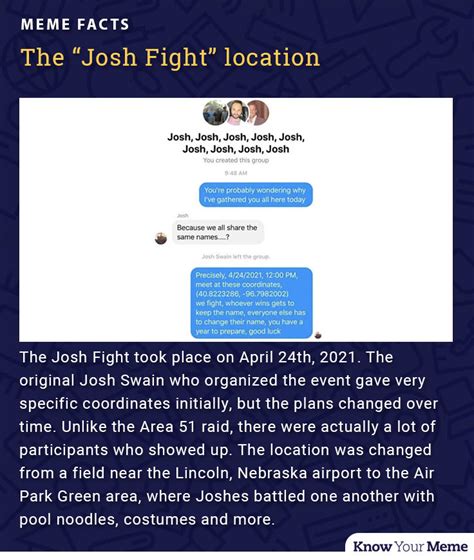 The Josh Fight Location Know Your Meme