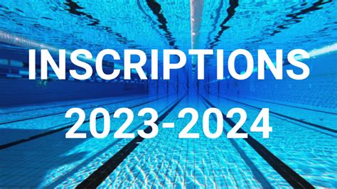 Les Inscriptions 2023 2024 Sont Ouvertes