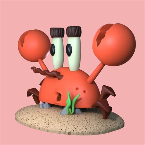 Primitive Mr Krabs 3d Model 3d Printable Cgtrader