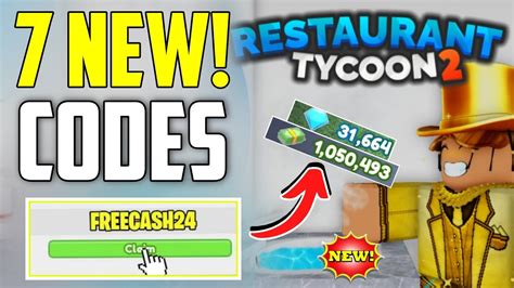 NEW UPDATE RESTAURANT TYCOON 2 CODES ROBLOX RESTAURANT TYCOON 2