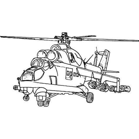 Desenho De Helicóptero De Guerra