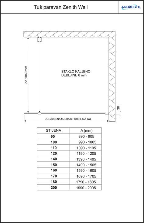 Aquaestil Tu Stijena Zenith Wall Crno Transparente Vitos Webshop