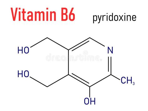 Pyridoxal Phosphate Active Form Of Vitamin B Chemical Formula Stock