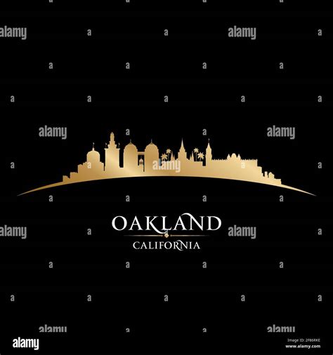 Oakland California city skyline vector silhouette illustration Stock Vector Image & Art - Alamy