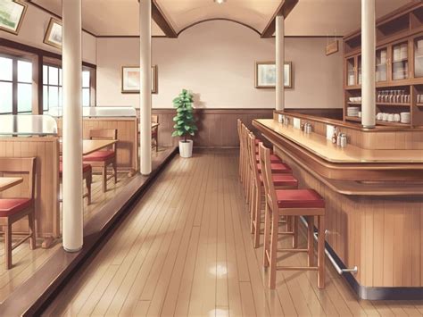 Anime Landscape: Nice Cafeteria (Anime Background)