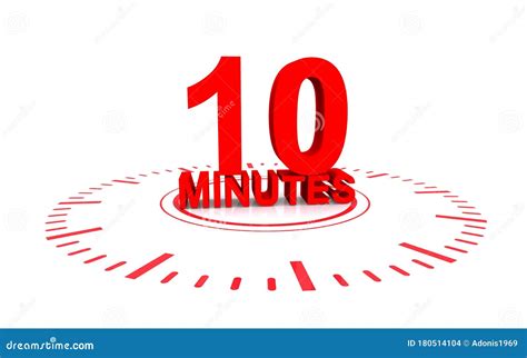 10 Minutes On Clock Dial Stock Illustration Illustration Of Microwave