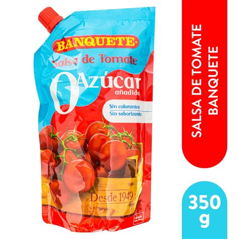 Comprar Salsa Tomate Ketchup Banquete 0 Azúcar Añadida Doypack 350g