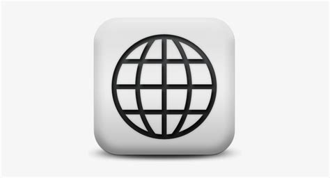 124732 Matte White Square Icon Business Globe 1 - Icon - 383x363 PNG ...