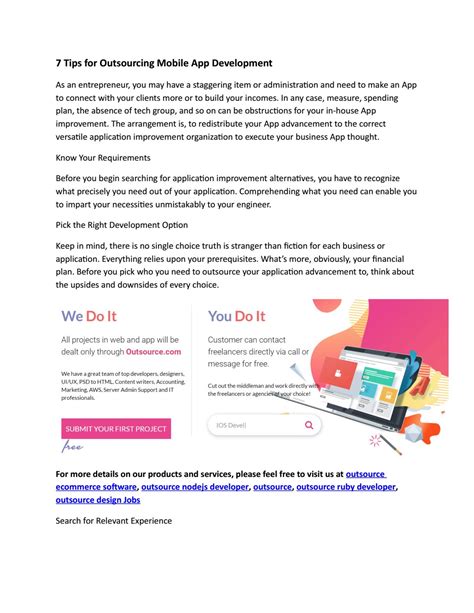 7 Tips For Outsourcing Mobile App Development By Outsource315 Issuu