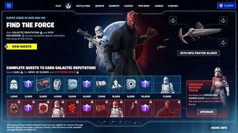 Fortnite Br V2430 Update “find The Force” And Begin Your Training