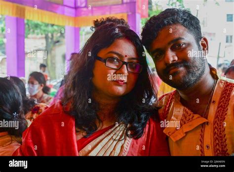 Howrah, West Bengal, India - 14th October 2021 : Newly married romantic ...