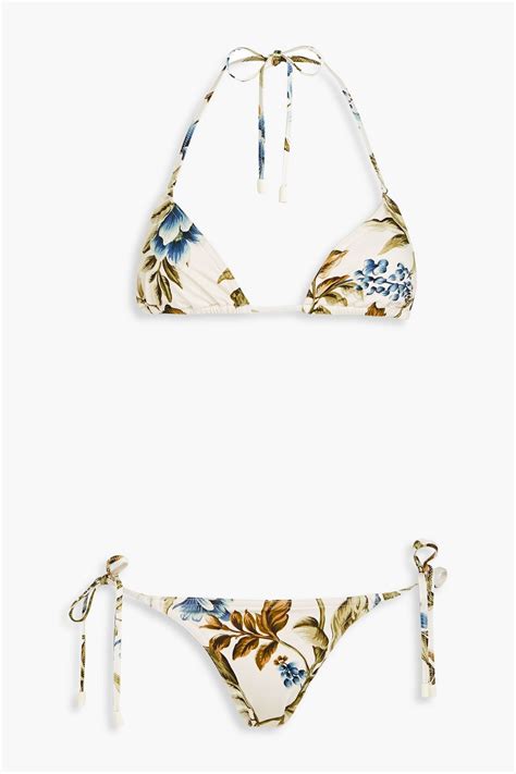 ZIMMERMANN Floral Print Triangle Bikini THE OUTNET