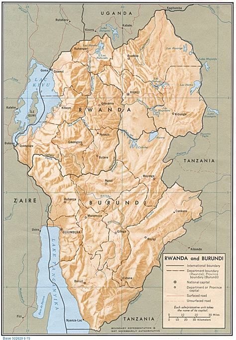 Mapa De Relieve Sombreado De Burundi Y Ruanda Mapa Owje