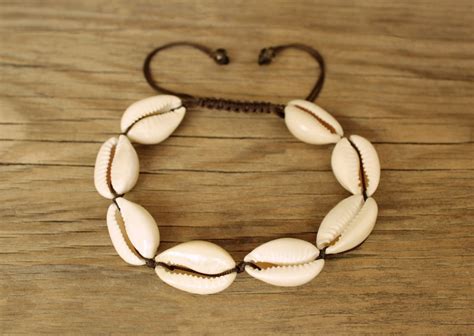 Natural Cowrie Shell Bracelet Sea Shells Bracelet Conch Shell Etsy