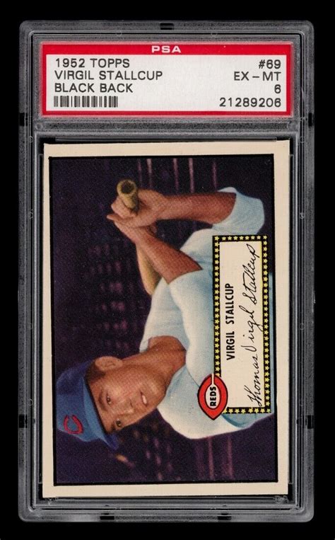 1952 Topps Set Break 69 Virgil Stallcup Black Back PSA 6 EX MT EBay