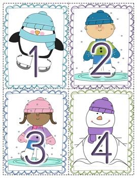 Winter Alphabet Number Flash Cards By Denise Hill TPT