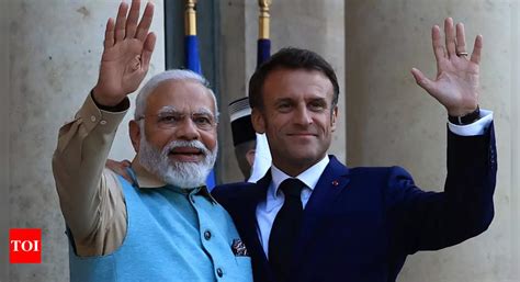 Modi In Paris Emmanuel Macron Welcomes Pm Modi Ahead Of Bastille Day