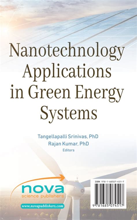 Nanotechnology Applications In Green Energy Systems Nova Science