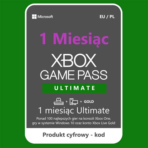 Xbox Game Pass Ultimate 1 Miesiąc Pl Eu Live Play 9904569531 Sklepy