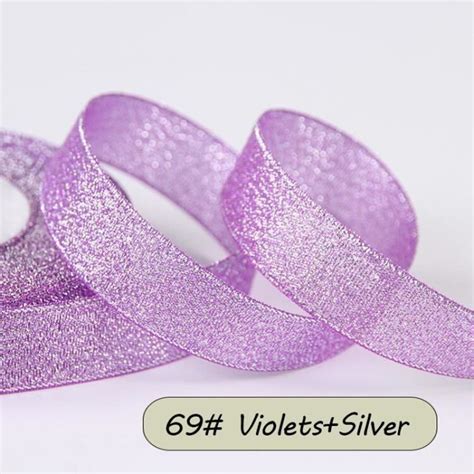 Tulle Violets Mm Ruban En Satin Dor Color Yards Mm Mm