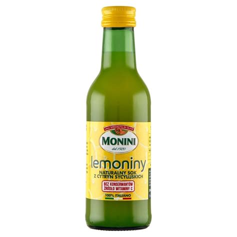 Monini Lemoniny Naturalny Sok Z Cytryn Sycylijskich Ml Zakupy