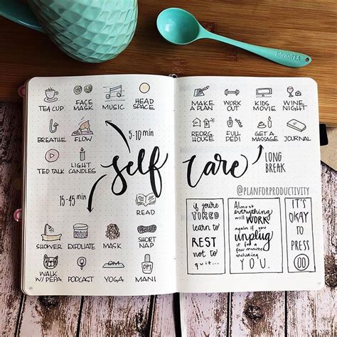 Self Care Bullet Journal Spreads Artofit