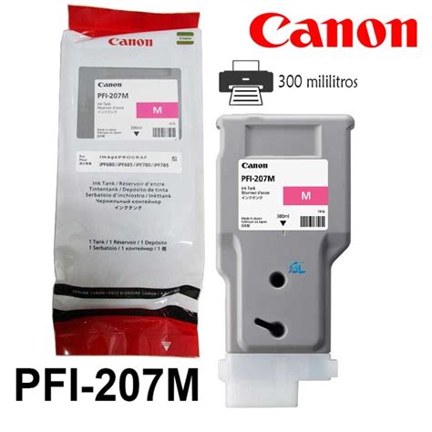 Tinta Canon PFI 207M Magenta IPF670 Original G Limagars