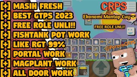 GTPS FREE ROLE UNLI COY GTPS TERBARU 2023 GROWTOPIA PRIVATE