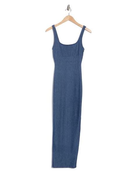 Naked Wardrobe The Fit Tank Dress In Blue Lyst