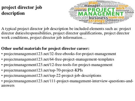 Project director job description