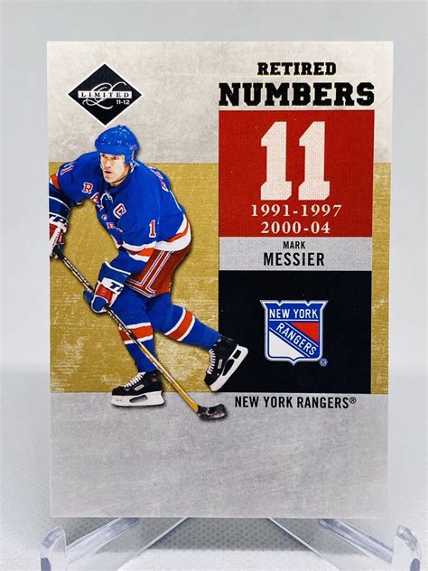 2011 12 Limited Retired Numbers 2 0225 Mark Messier New York Rangers