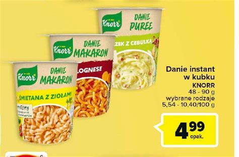 Puree Mietana Z Zio Ami Knorr Danie Cena Promocje Opinie Sklep