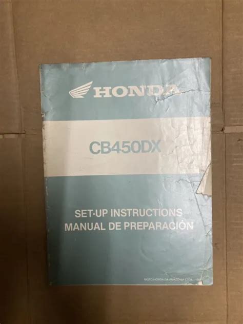 Honda Cb450dx Genuine Factory Set Up Instructions Manual £500