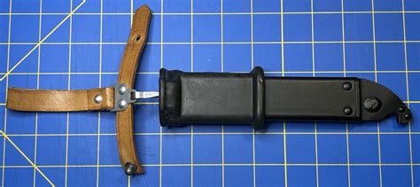 Polish Type Ii Bayonet With Leather Strapscabardbelt Hanger And Rubber